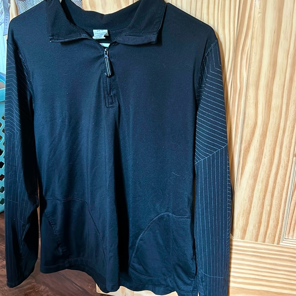 Black pinstripe pullover